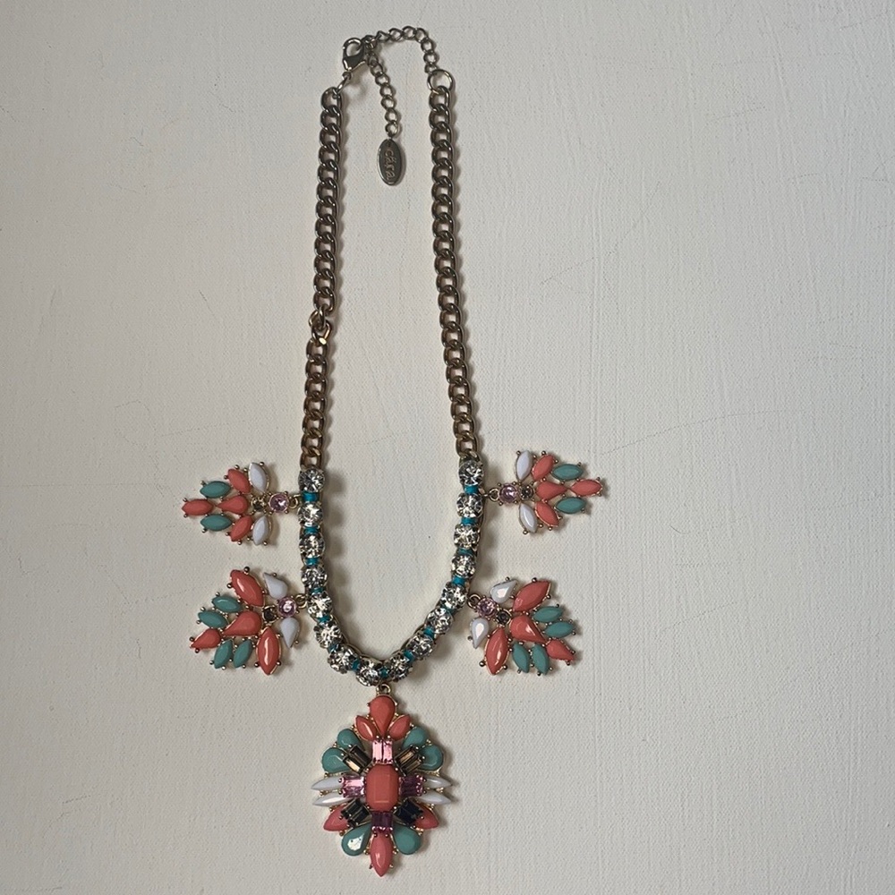 Multicolored statement necklace - Picture 2 of 7